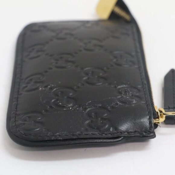 GUCCI Guccissima Black Leather Coin Case 447964 - Picture 5 of 10
